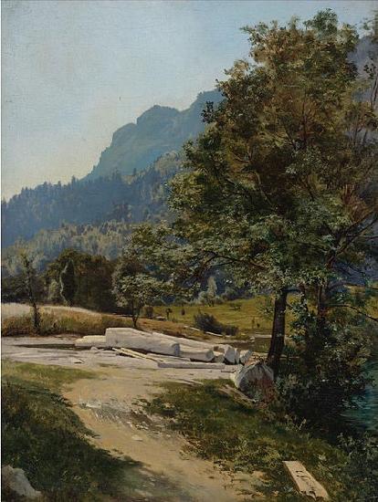 Carl Schuch Wooded landscape